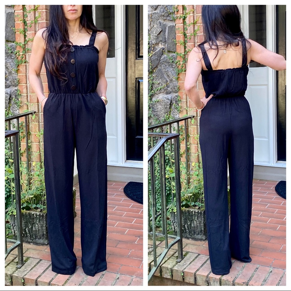 ✨LAST ONE✨Chic wide leg black jumpsuit - Picture 4 of 11